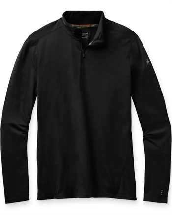 Smartwool Men\'s Classic All-Season Merino Base Layer 1/4 Zip 150g - Black - Langærmet uldtrøje
